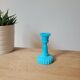 Blue opaline candle holder