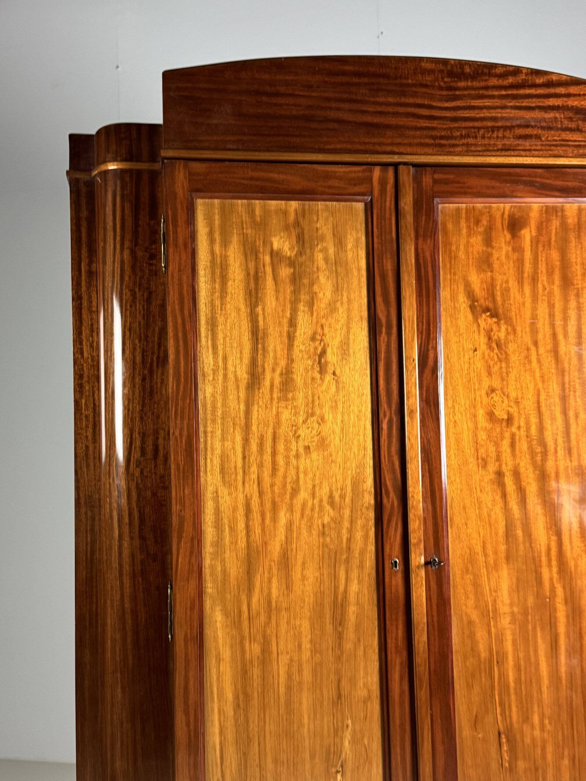 Art Deco wardrobe with mirrors