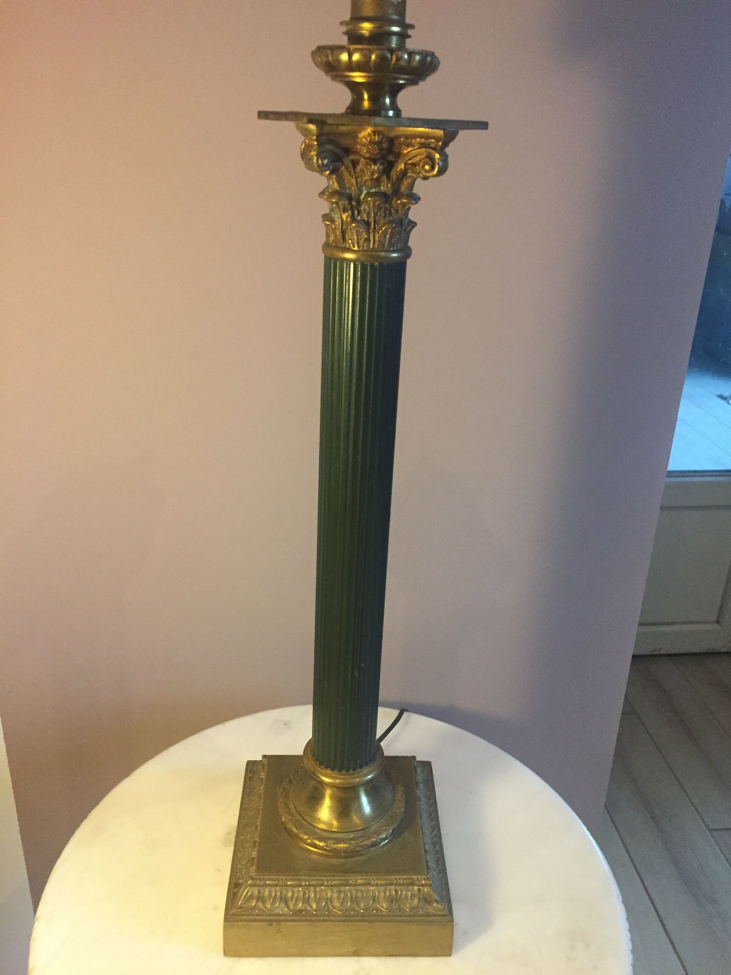 Classic Greek column lamp foot