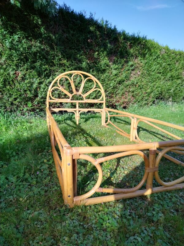 Lit rotin 1 personne