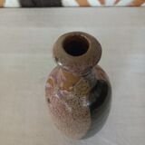 Vase bottle soliflore enamelled earth