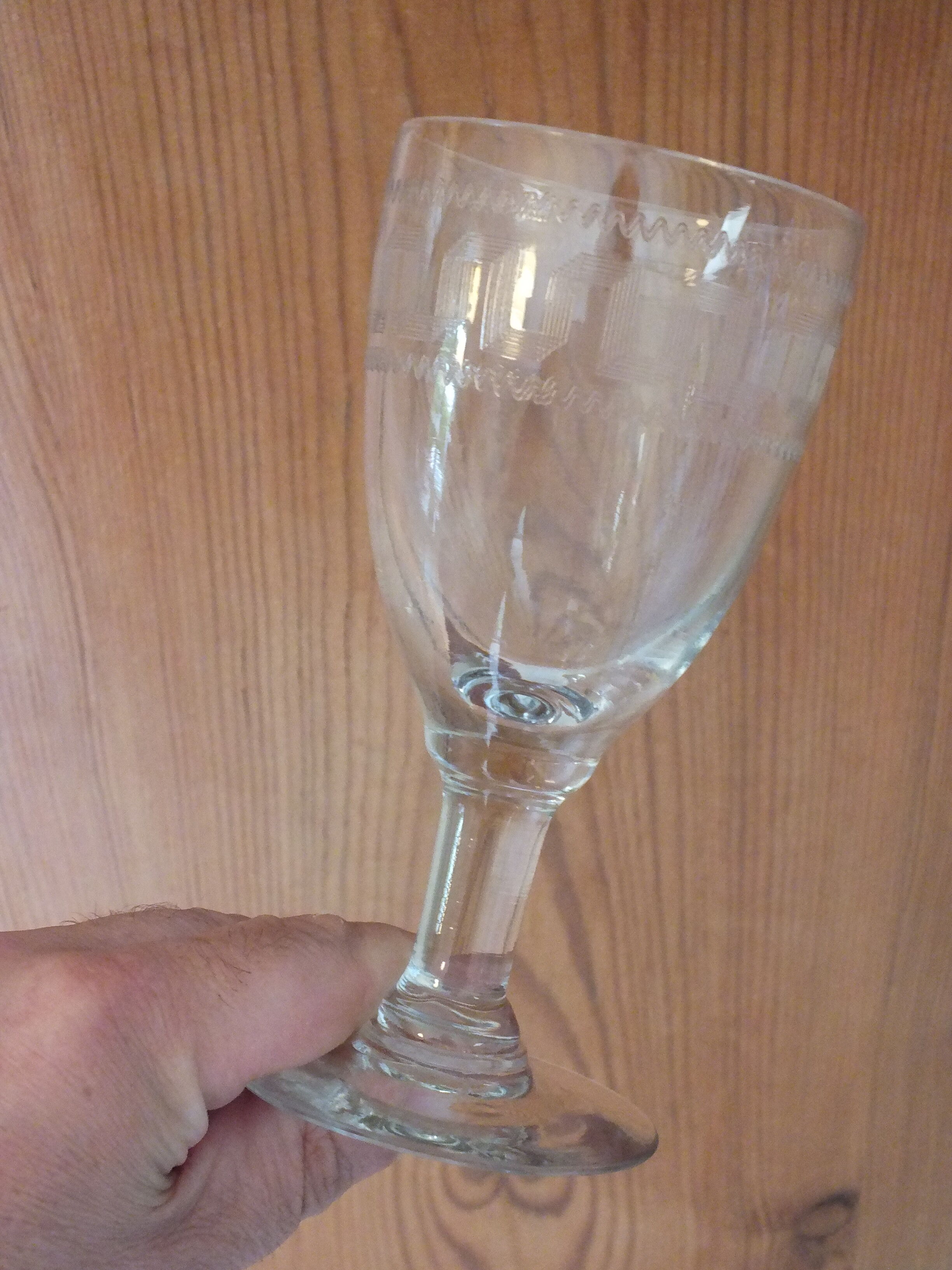 10 19th century stemmed glasses patterned with Greek nets Napoleon III