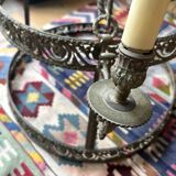 Brass chandelier from the early 20th century.