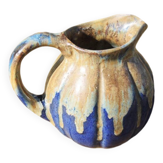 Old Digoin Flamed Stoneware Pitcher