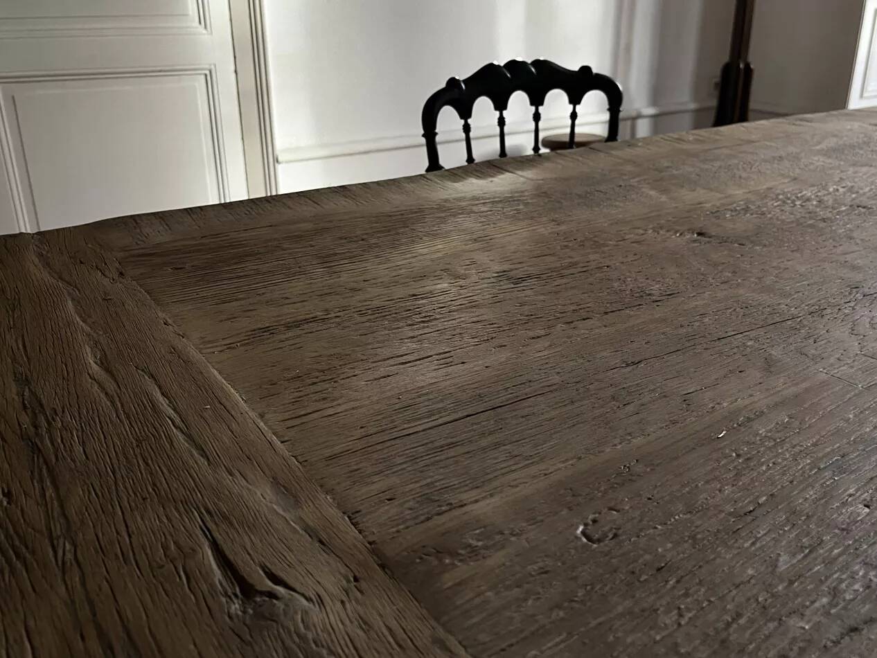 Kingstone Farmhouse Table in Solid Antique Oak - 275 cm long