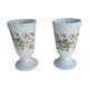 Pair of vintage flower mazagrans