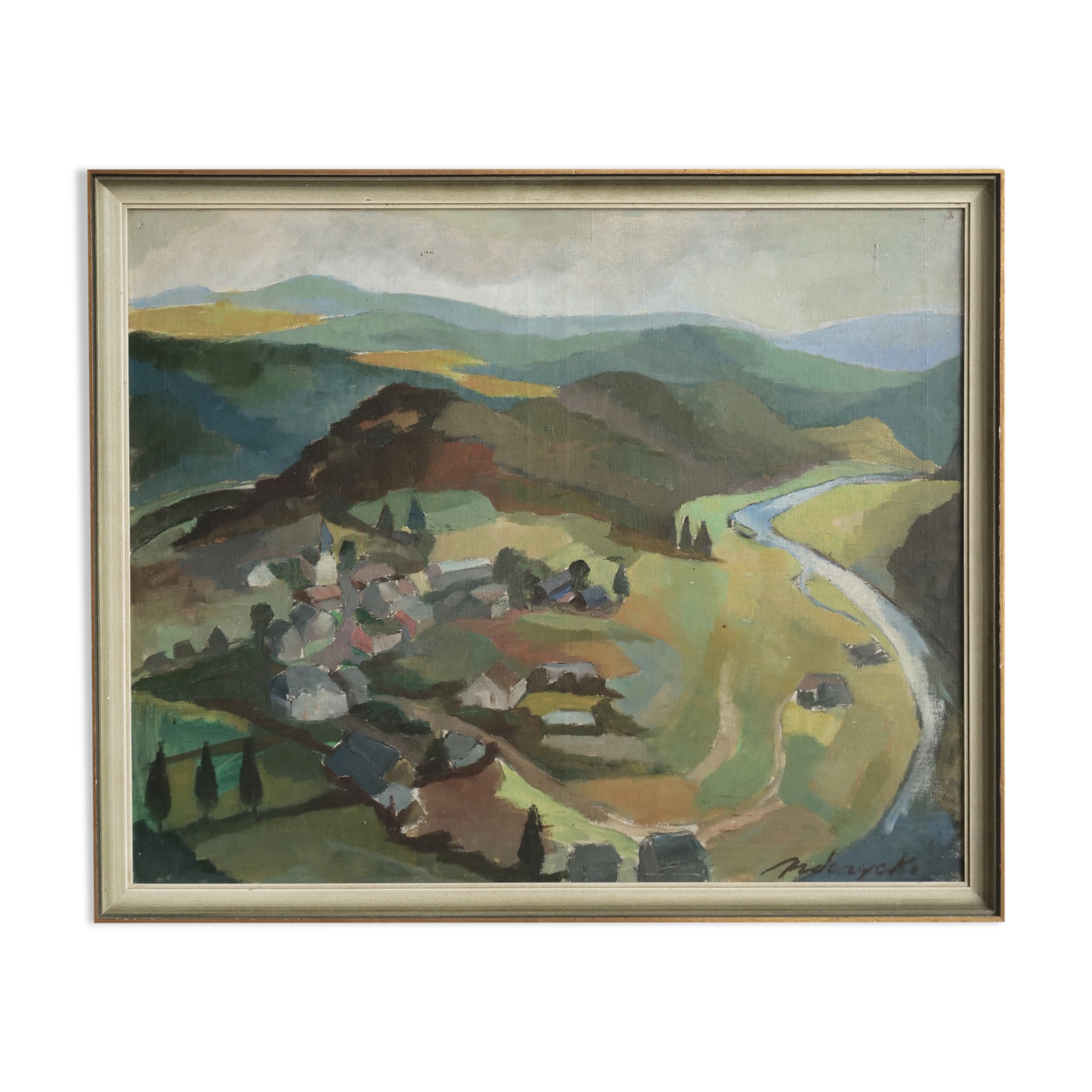 Landscape painting valley
