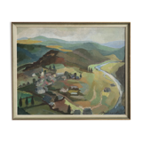 Landscape painting valley