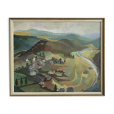 Landscape painting valley