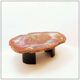 Red petrified wood coffee table from Arizona: 114x88cm