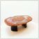 Red petrified wood coffee table from Arizona: 114x88cm
