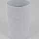 White relief Op Art porcelain vase by Bjorn Wiinblad, Rosenthal Studio Line, 1960s.
