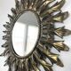 Gold metal sun mirror