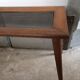 Table basse bois et métal perforé