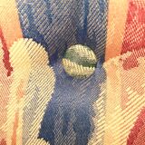 Pair of upholstered toad armchairs