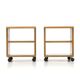 Wooden bedside tables, 1970s, set of 2