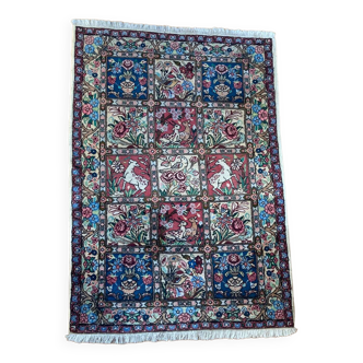 Tapis d’orient bakthiar jahad en laine fait mains époque xxe