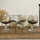 6 smoked glasses