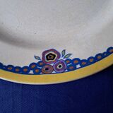 Round plate Boch Frères La Louvière. Belgium. Vintage.