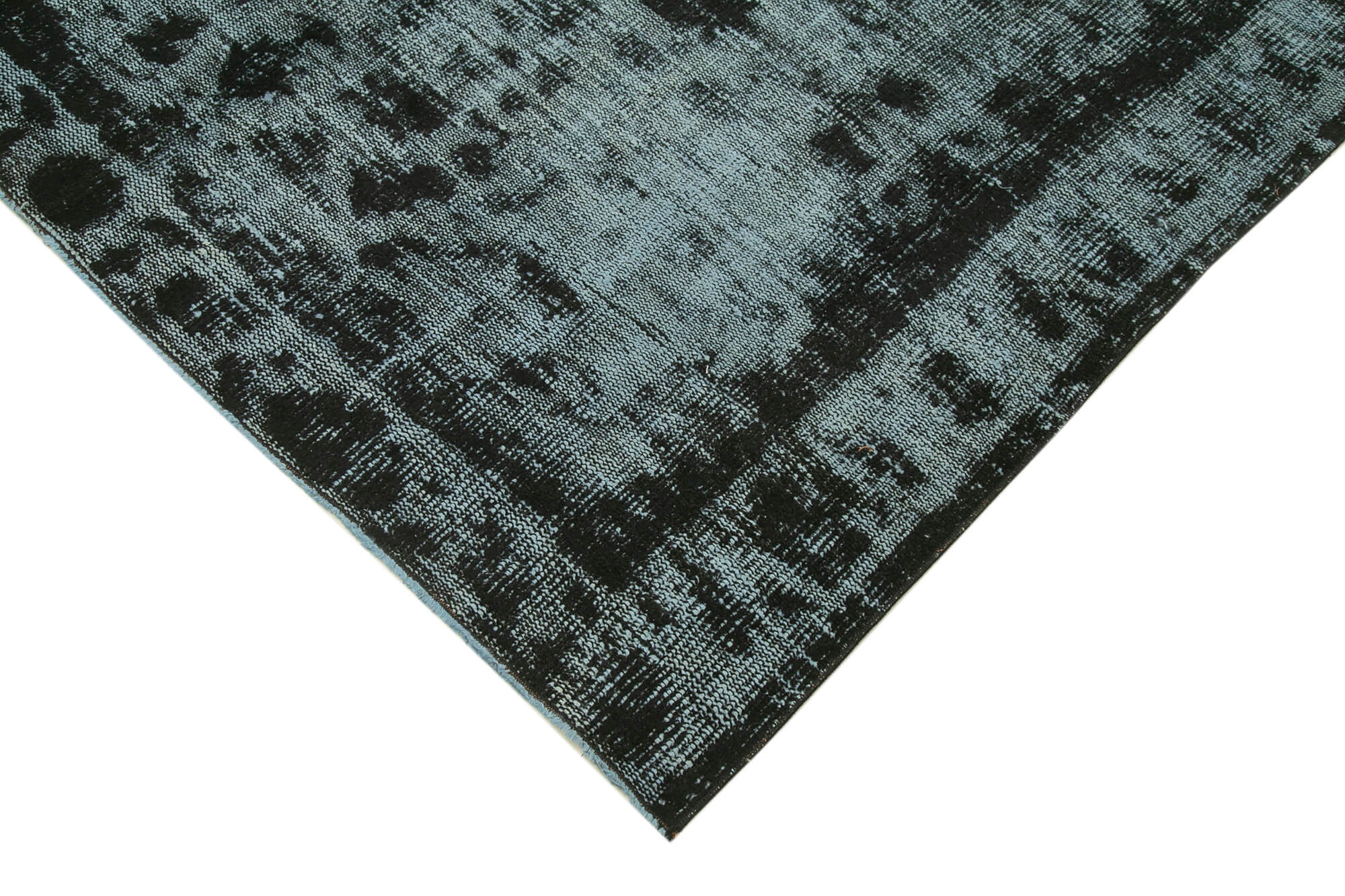 Hand-Knotted Antique Turkish 1980s 177 cm x 278 cm Black Rug