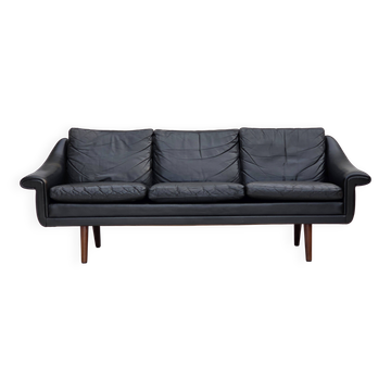 1960s, Danish design by Aage Christensen, 3-seater sofa, leather.