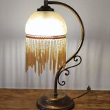 Lamp in glass paste and tassels