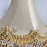 Foot lamp in onyx lampshade silk