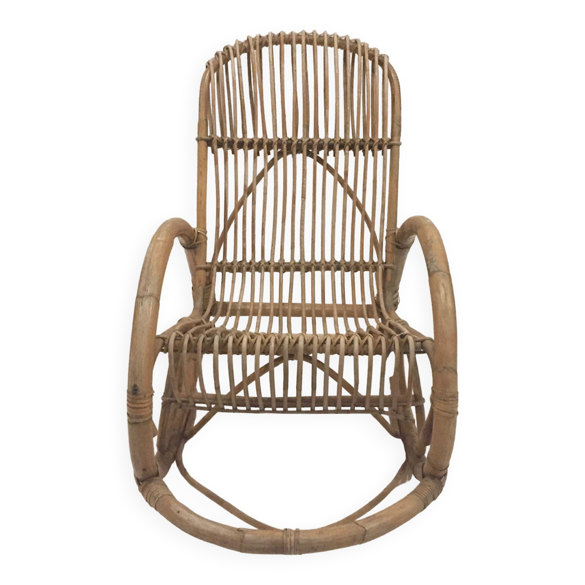 Rattan Rocking Chair by Nohe Noordwolde