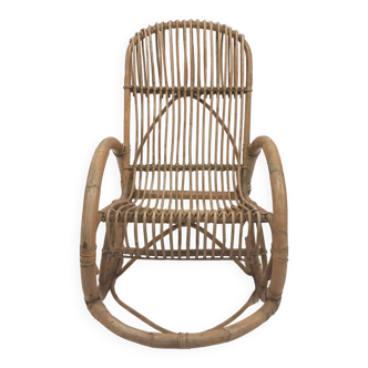 Rocking Chair en rotin par Nohe Noordwolde