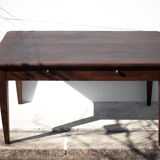 Farm table pear wood, old wood table, table 2 drawers, kitchen, countryside, chalet