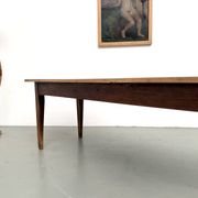 Table de ferme en noyer massif, années 50