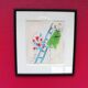 Framed lithograph (The Ladder, 1957) by Marc Chagall