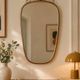 Golden Metal Rearview Mirror