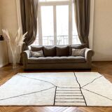 Tapis berbère crème 251 x 172 cm