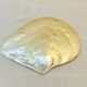 Large mother-of-pearl oyster natural pearl trinket dish from the 70s