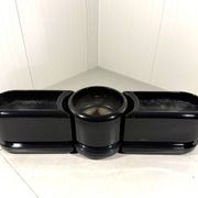 Luigi Colani set of 3 room dividing black planters 1970’s