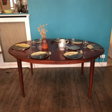 Rosewood extendable dining table