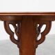 Art Deco oak pedestal with pierced brackets and cross base, Belgium 1920s