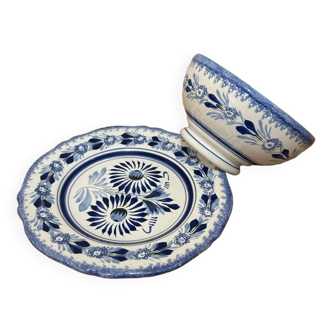 Henriot Quimper bowl and plate set