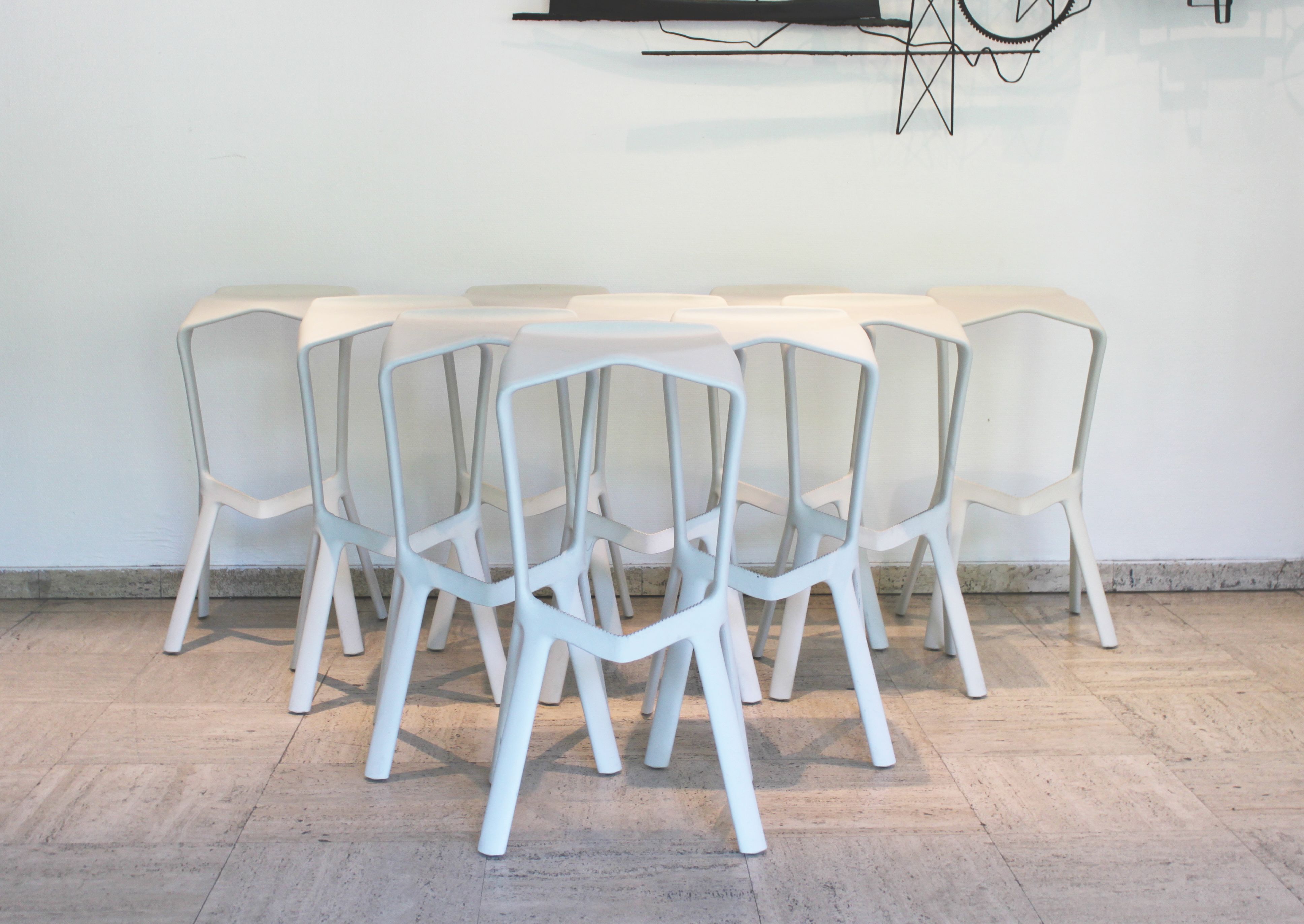 Pair of Miura stools by Konstantin Grcic for Plank, Italy