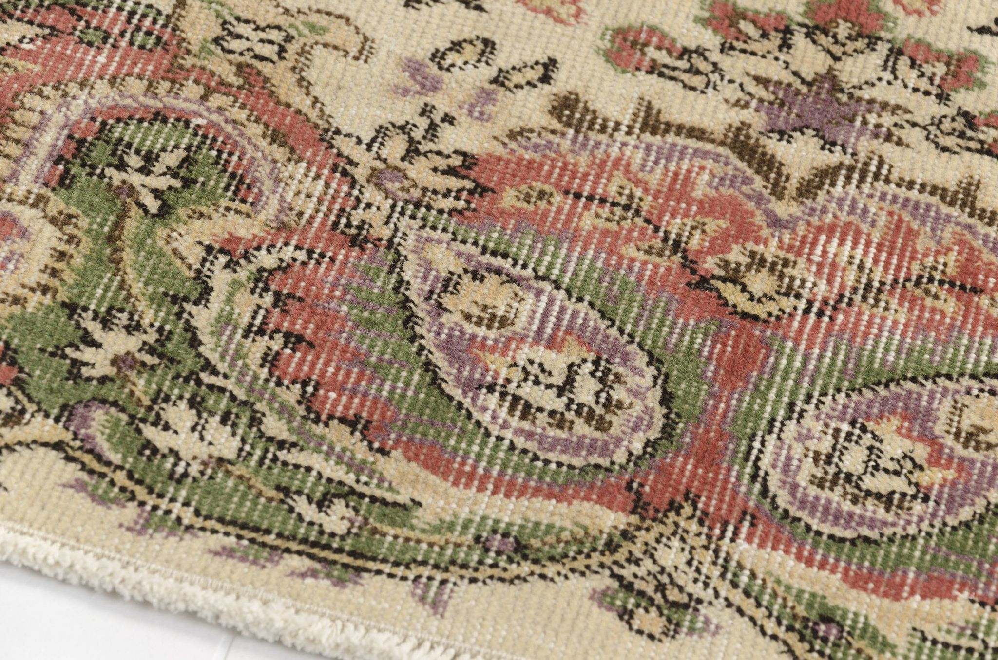 Tapis floral anatolien fait main