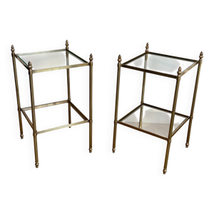 Paire bouts canapé en laiton attribuée à la Maison Jansen