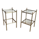 Pair of brass side tables attributed to Maison Jansen