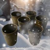 Vintage Digoin stoneware cups