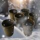 Vintage Digoin stoneware cups