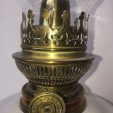 One-piece white opaline kerosene lamp