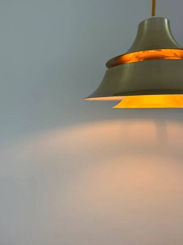 Vintage Danish gold pendant - Golden design lamp