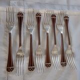 Lot 73 cutlery christofle model talisman lacquer of china color siena