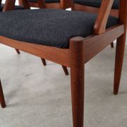 Ensemble de quatre chaises en teck, design danois, années 1970, designer : Kai Kristiansen