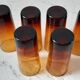 Set of 6 amber glasses with thick bottom 60s-70s